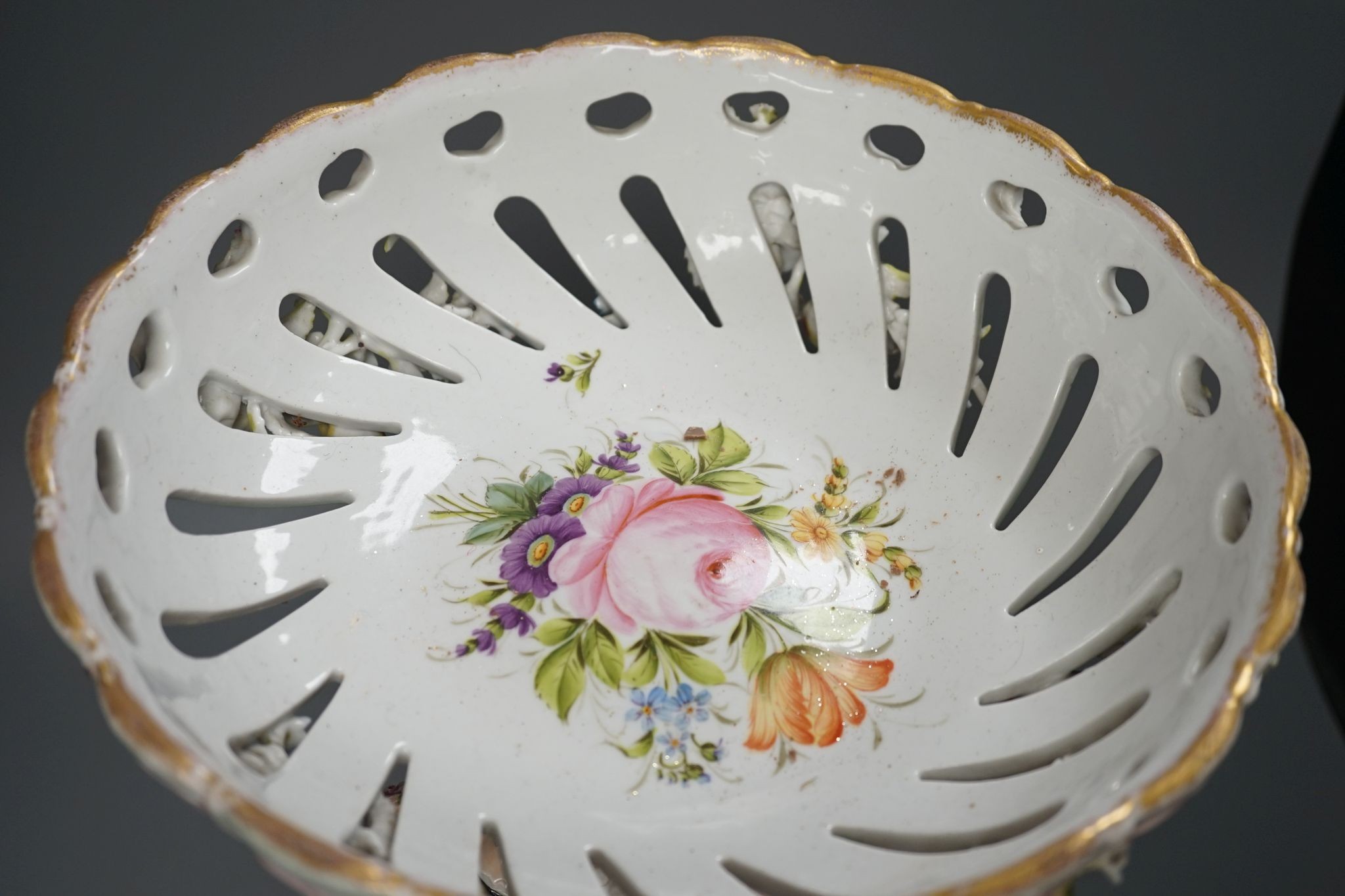 A large Pottschapel figural centrepiece bowl, 42cm